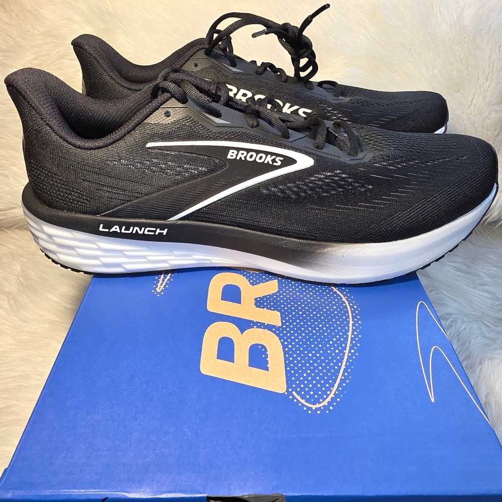 Brooks Launch 12 Men's 12.5 Women's 14 Black Gray Running Shoes 1104811D090